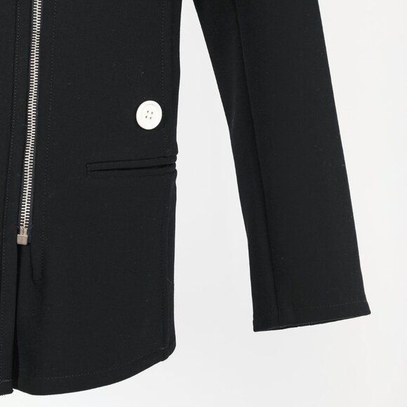 Celine SS/16 Runway Black Wool Crepe White-Button Zip Blazer - Picture 6 of 11